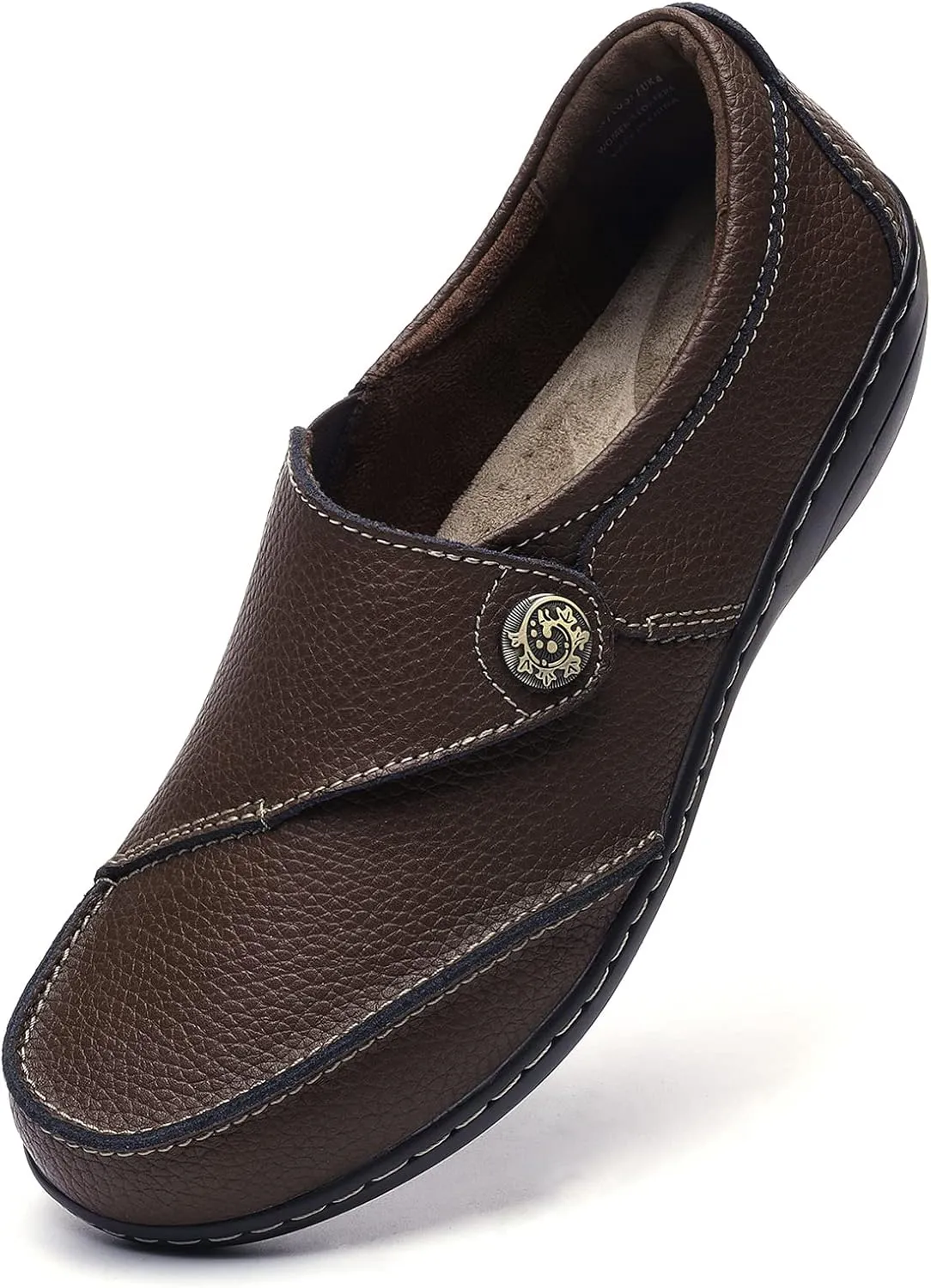 Geoeleph Women's Loafers Casual Slip-Ons Comfort Walking Flats Leather Driving Moccasins