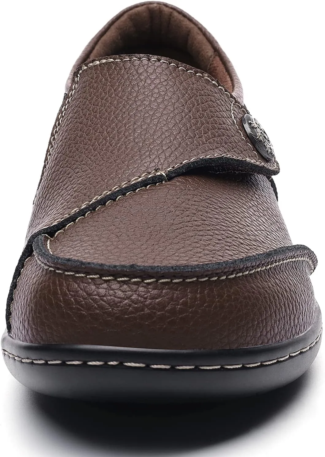 Geoeleph Women's Loafers Casual Slip-Ons Comfort Walking Flats Leather Driving Moccasins
