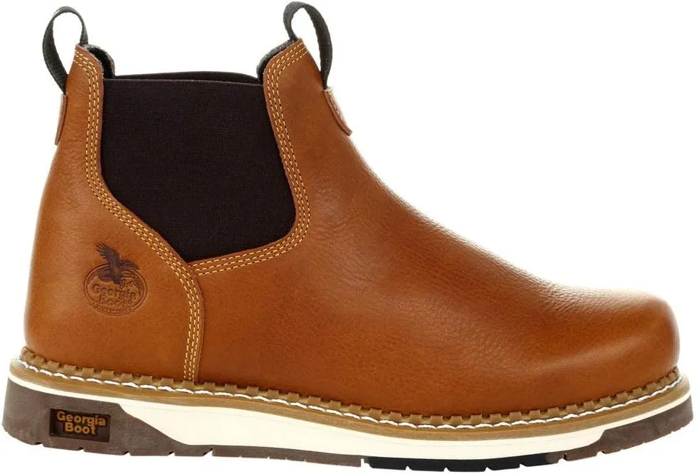 Georgia Boot Men's Brown Amp Lt Wedge Chelsea Boot