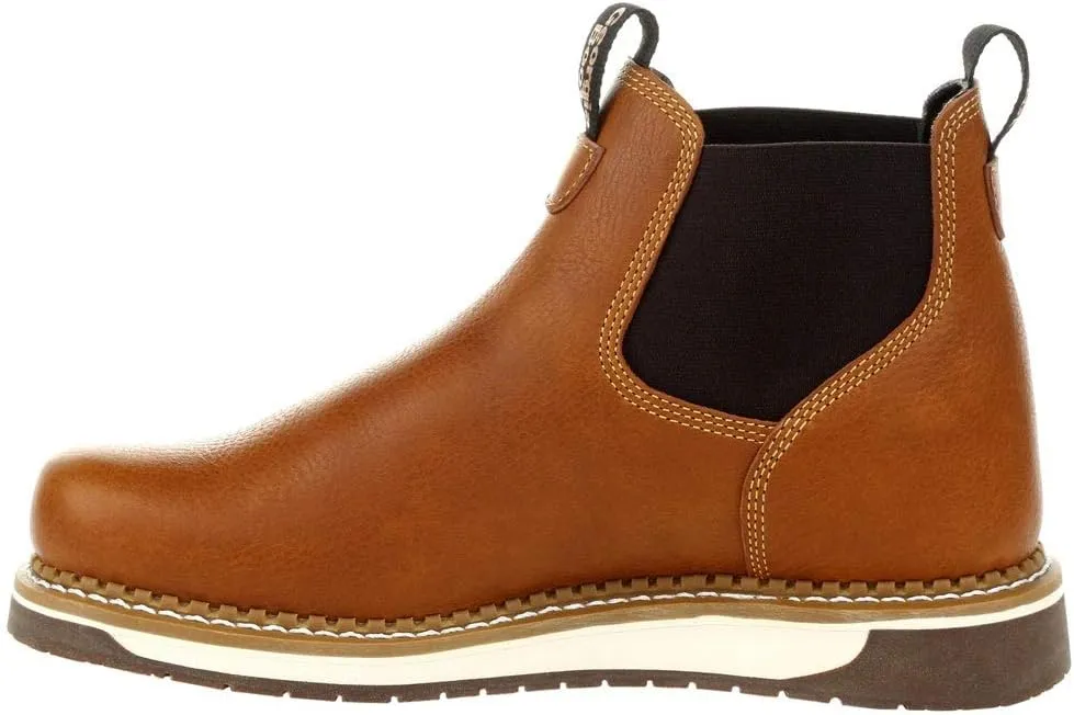 Georgia Boot Men's Brown Amp Lt Wedge Chelsea Boot