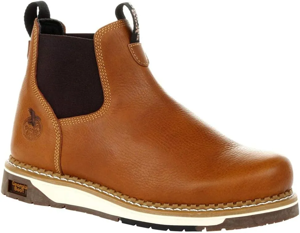 Georgia Boot Men's Brown Amp Lt Wedge Chelsea Boot