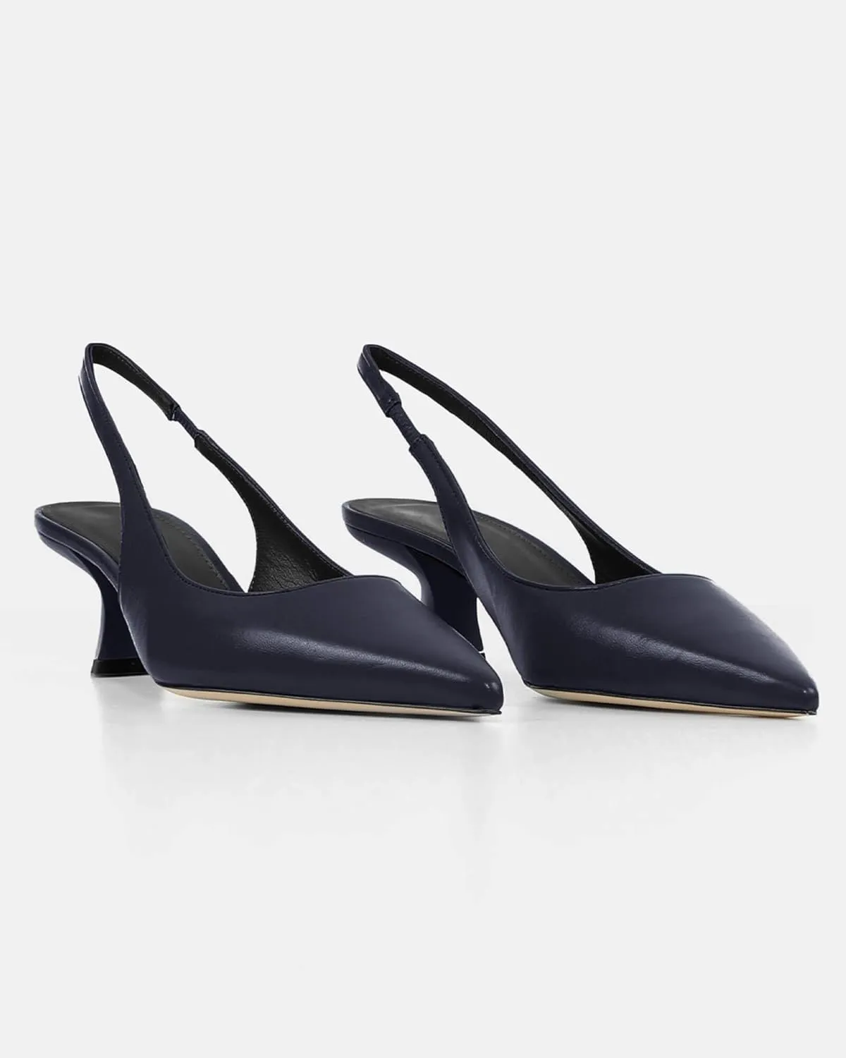 gihubafuil Women’s Low Kitten Heel Pumps Shoes Closed Pointed Toe Heels Casual Slingback Slip-on Dress Shoes