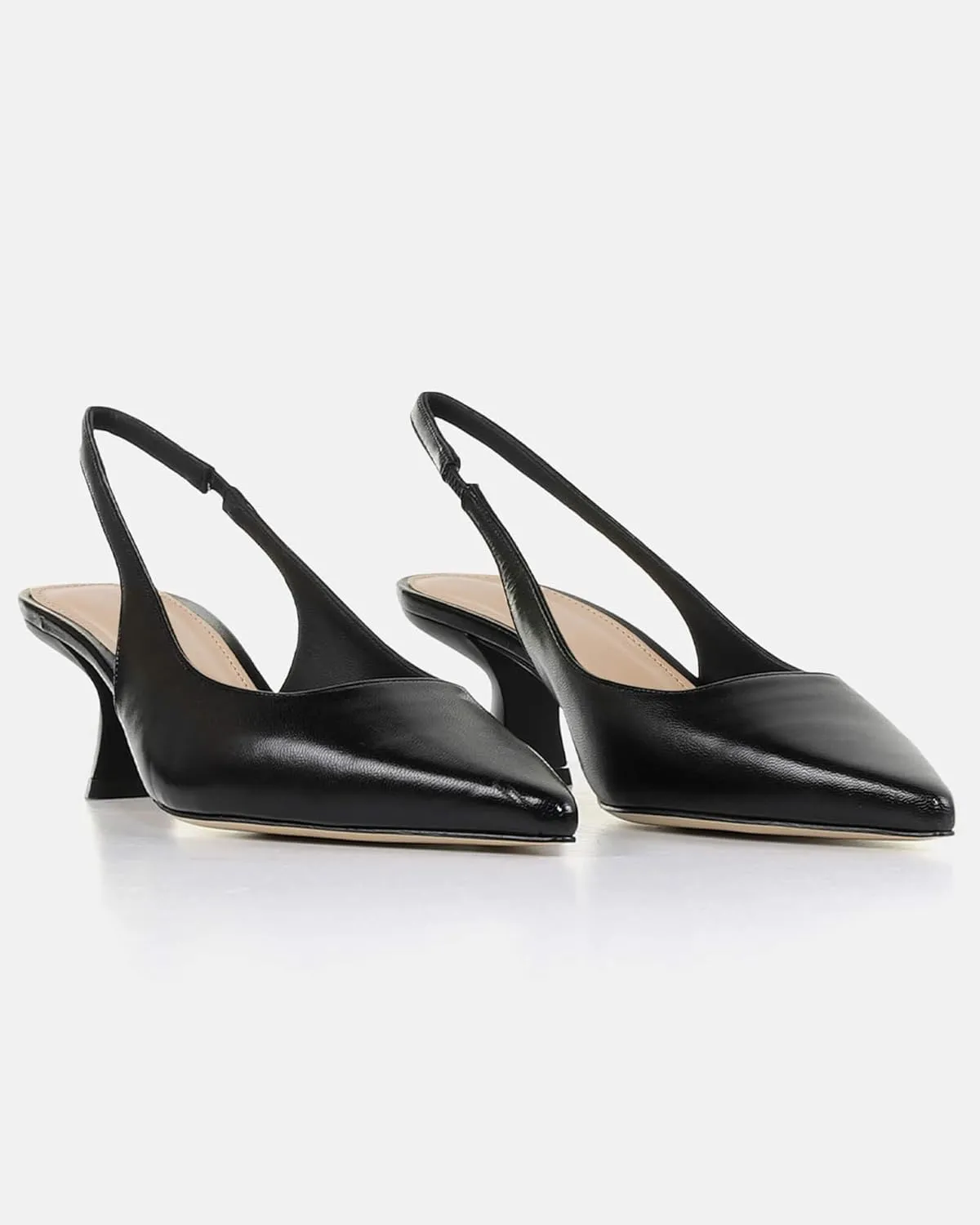 gihubafuil Women’s Low Kitten Heel Pumps Shoes Closed Pointed Toe Heels Casual Slingback Slip-on Dress Shoes