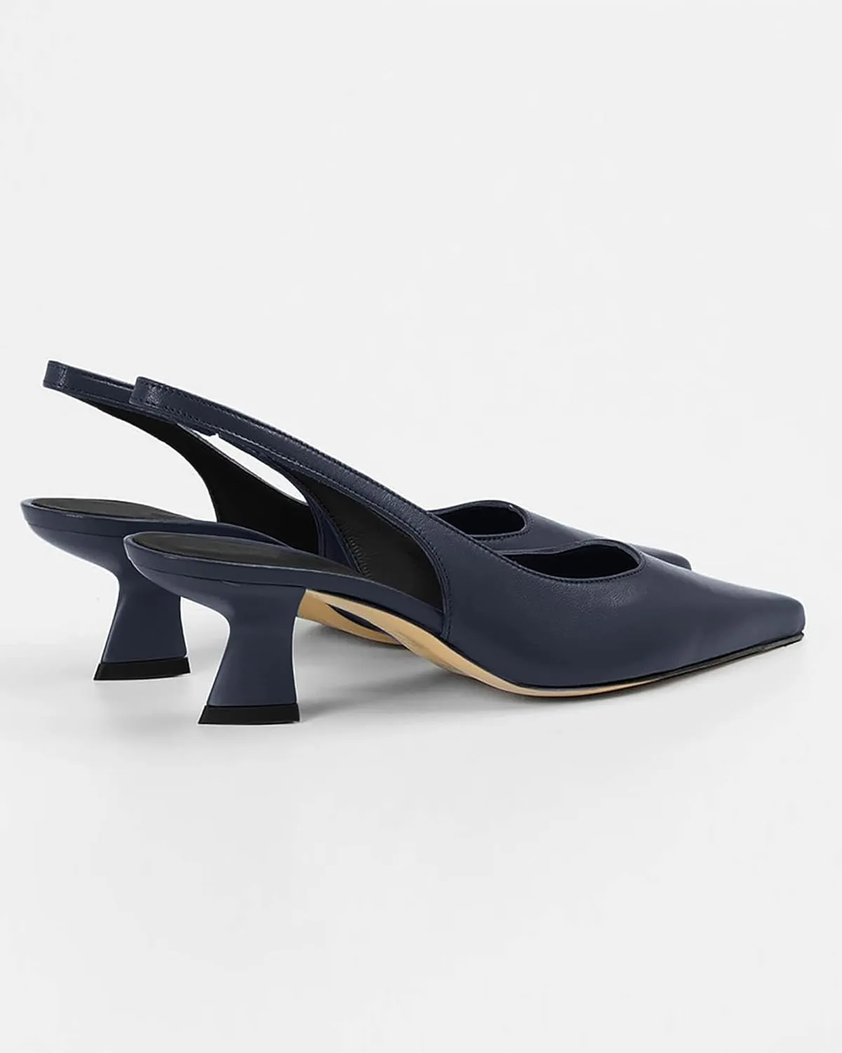 gihubafuil Women’s Low Kitten Heel Pumps Shoes Closed Pointed Toe Heels Casual Slingback Slip-on Dress Shoes