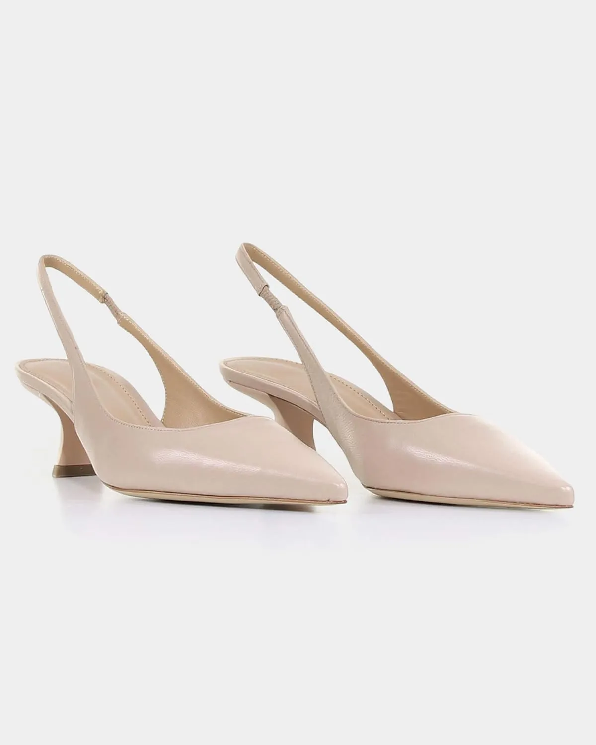 gihubafuil Women’s Low Kitten Heel Pumps Shoes Closed Pointed Toe Heels Casual Slingback Slip-on Dress Shoes
