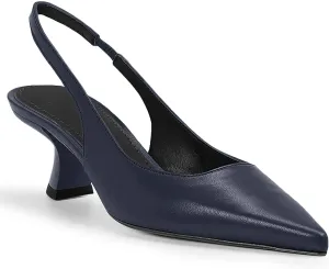 gihubafuil Women’s Low Kitten Heel Pumps Shoes Closed Pointed Toe Heels Casual Slingback Slip-on Dress Shoes