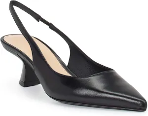 gihubafuil Women’s Low Kitten Heel Pumps Shoes Closed Pointed Toe Heels Casual Slingback Slip-on Dress Shoes