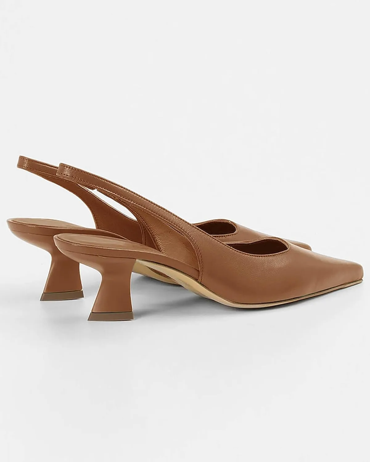 gihubafuil Women’s Low Kitten Heel Pumps Shoes Closed Pointed Toe Heels Casual Slingback Slip-on Dress Shoes