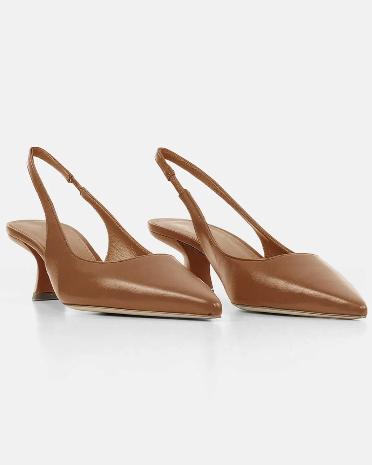 gihubafuil Women’s Low Kitten Heel Pumps Shoes Closed Pointed Toe Heels Casual Slingback Slip-on Dress Shoes