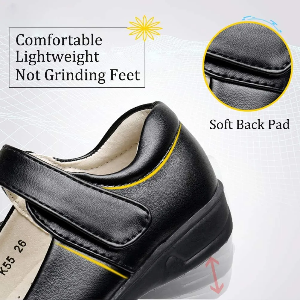Girl's Mary Jane School Uniform Shoes Strap Dress Uniform Flats Black (Toddler/Little Girl/Big Girl)