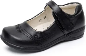 Girl's Mary Jane School Uniform Shoes Strap Dress Uniform Flats Black (Toddler/Little Girl/Big Girl)
