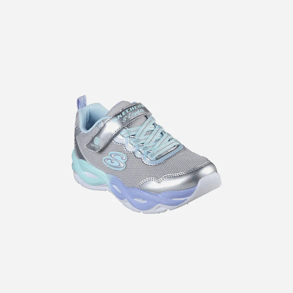 Giày Sneaker Bé Gái Skechers Twisty Glow - Xám