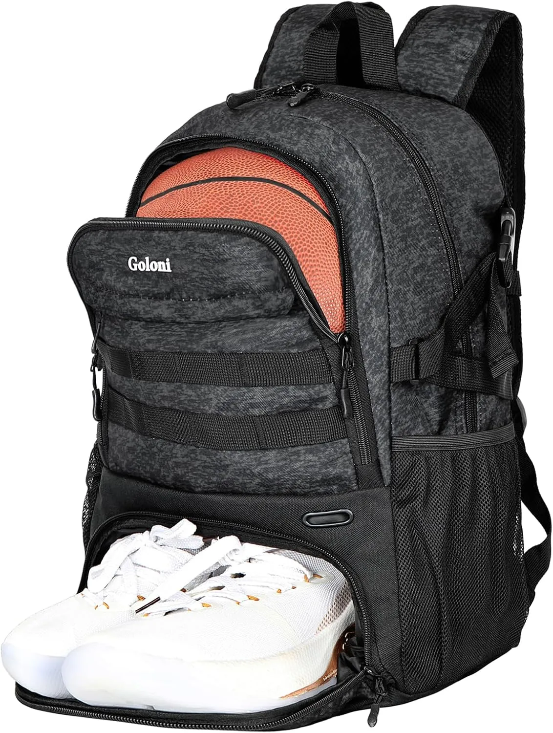 Goloni Basketball Backpack,Large Basketball Bag with Ball Compartment & Shoe Compartment,Sports Bag Fit Volleyball, soccer