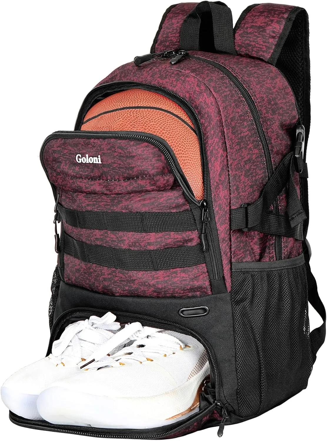 Goloni Basketball Backpack,Large Basketball Bag with Ball Compartment & Shoe Compartment,Sports Bag Fit Volleyball, soccer