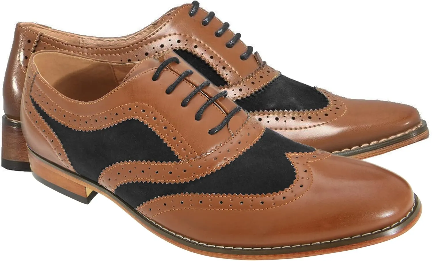 Goor Mens 5 Eye Brogue Oxford Shoes
