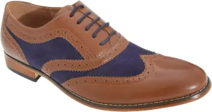 Goor Mens 5 Eye Brogue Oxford Shoes