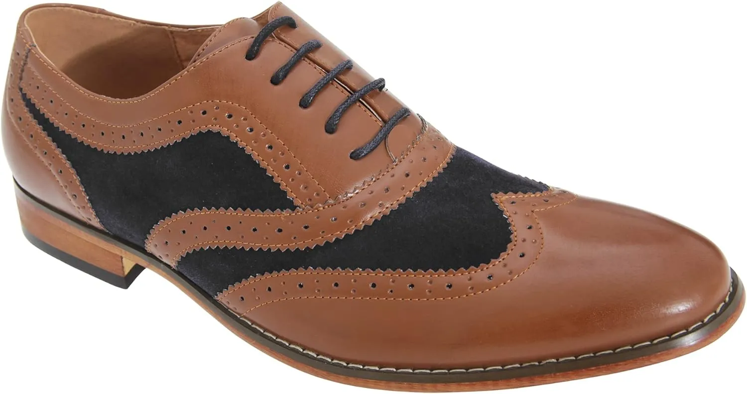 Goor Mens 5 Eye Brogue Oxford Shoes