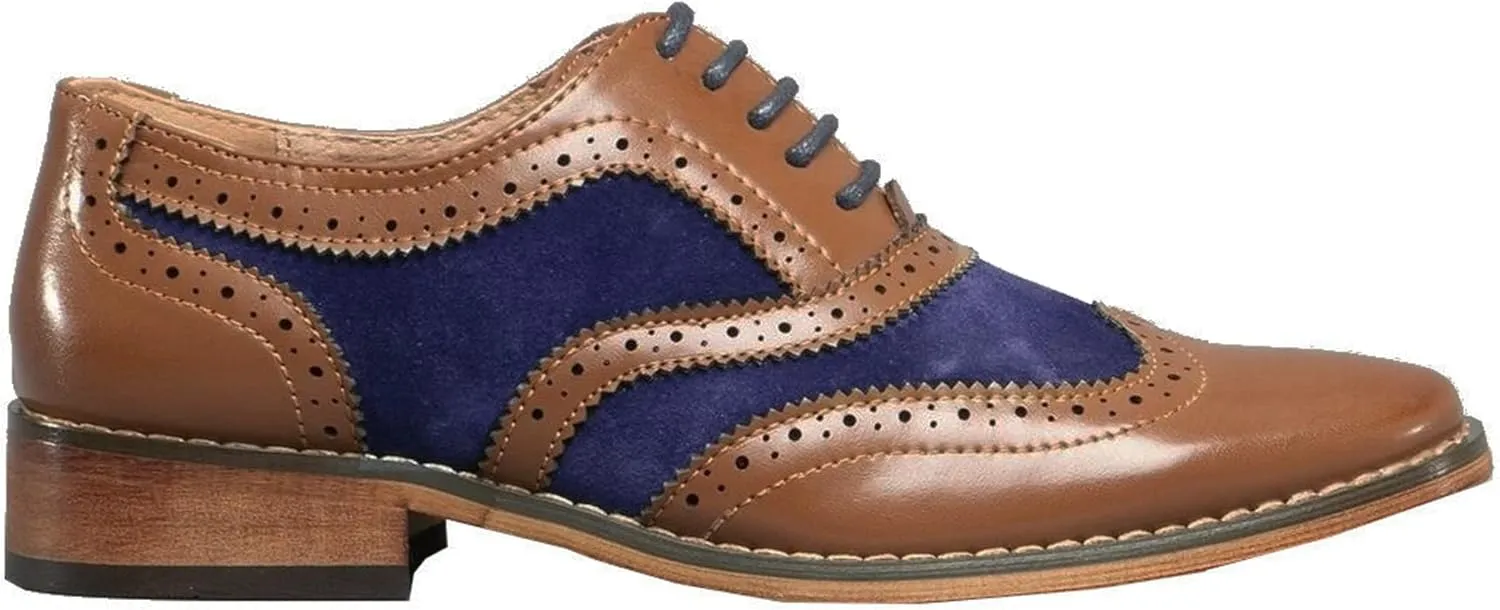 Goor Mens 5 Eye Brogue Oxford Shoes