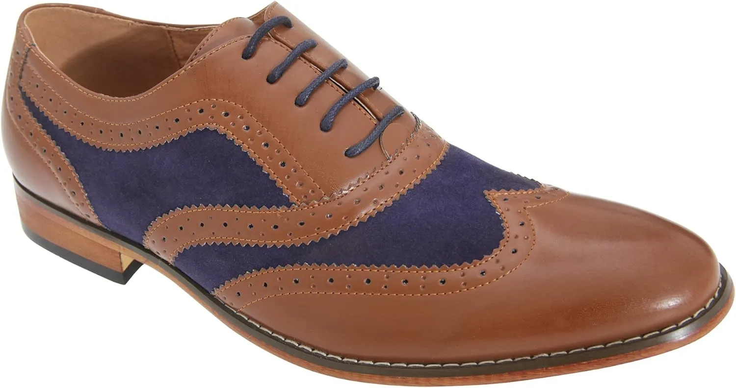 Goor Mens 5 Eye Brogue Oxford Shoes