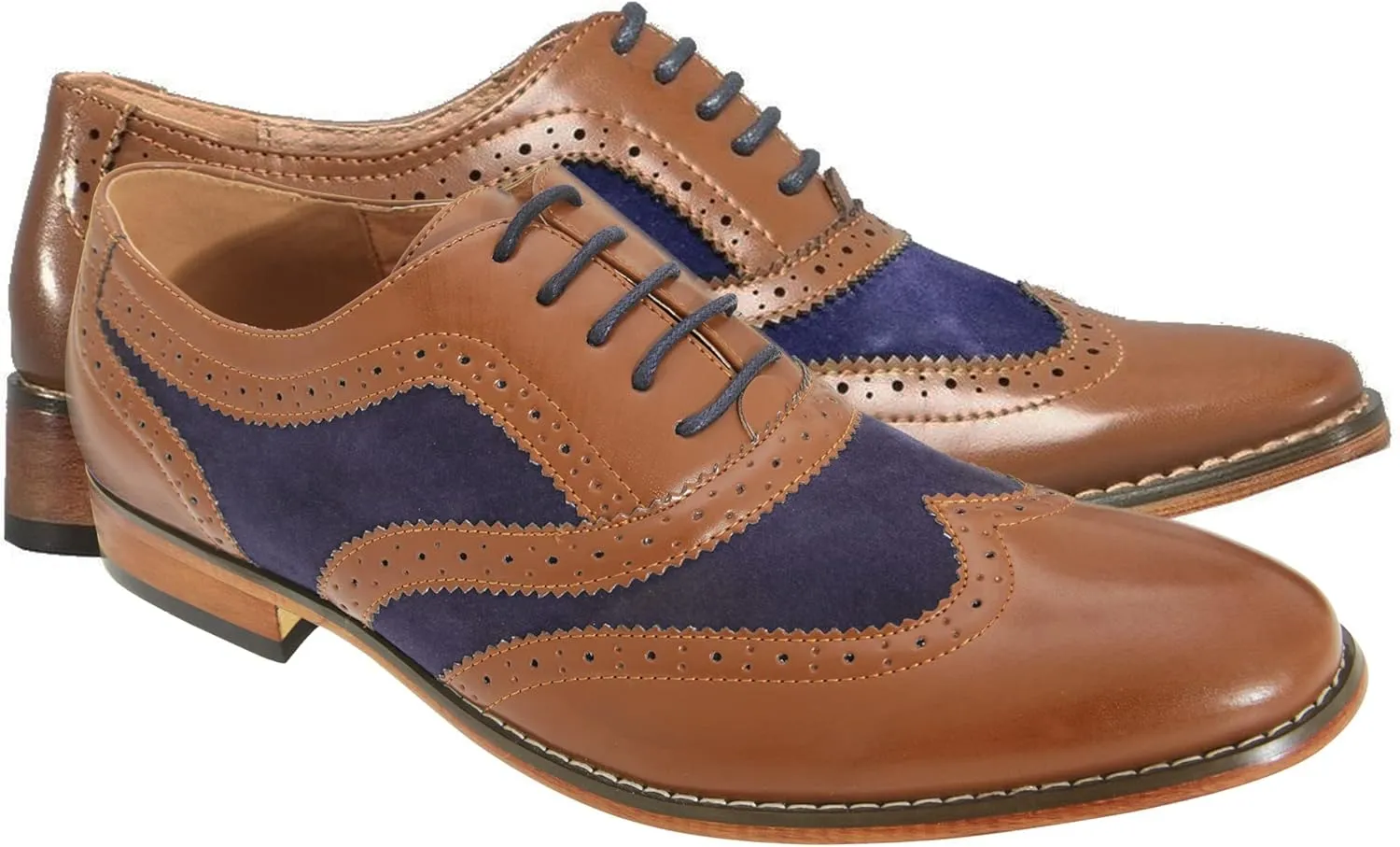 Goor Mens 5 Eye Brogue Oxford Shoes