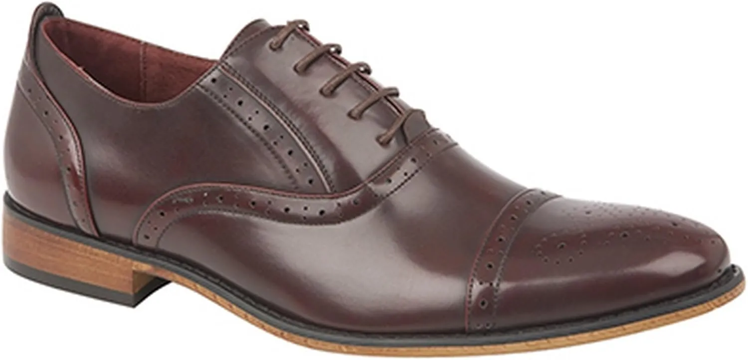 Goor Mens Capped Lace Oxford Brogue Shoes