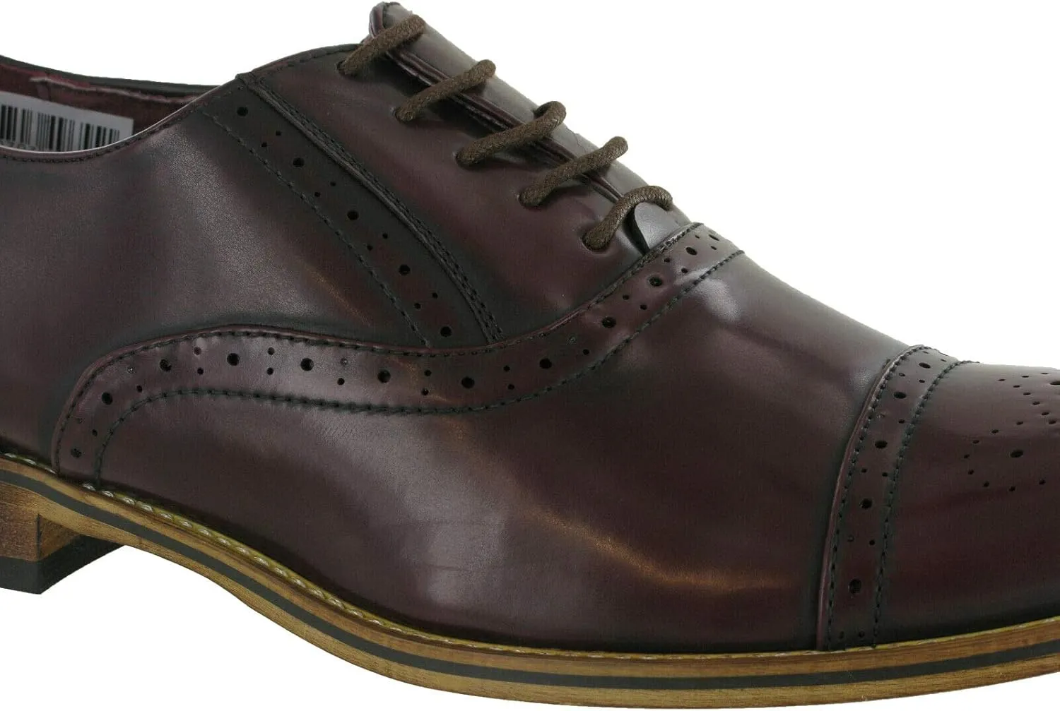 Goor Mens Capped Lace Oxford Brogue Shoes