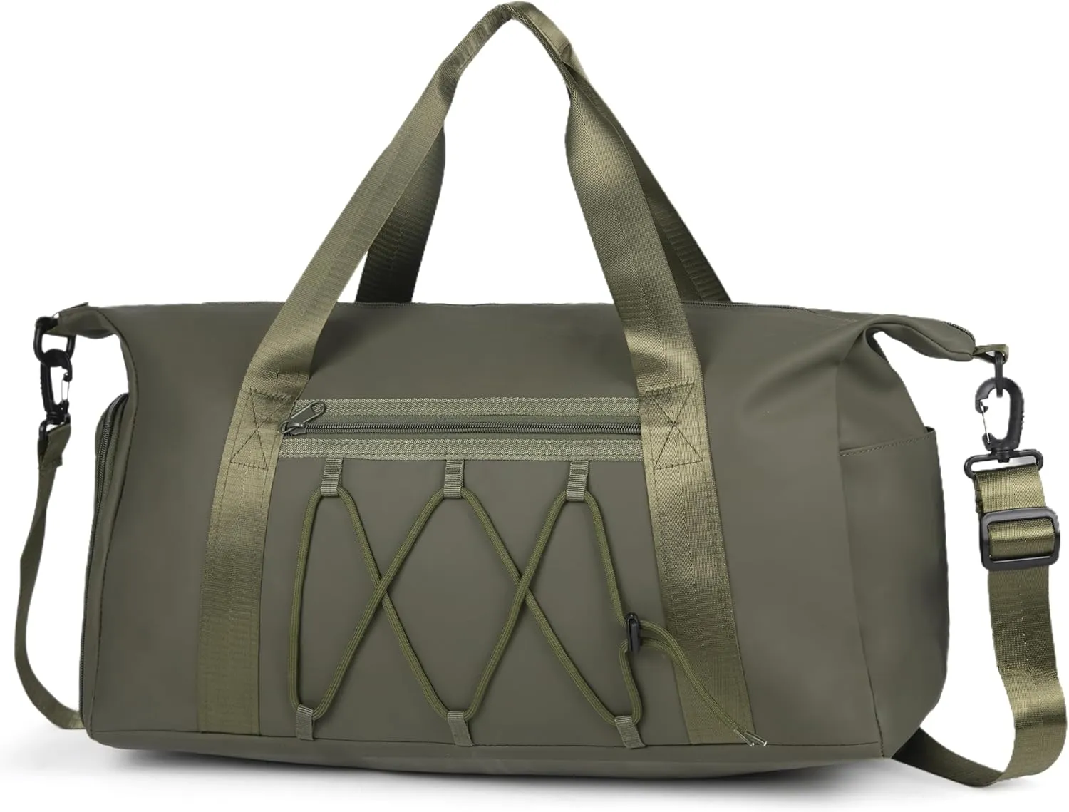 Gym Bag for Women, Travel Duffel Bag with Shoes Compartment & Dry Wet Separated Pocket, Water Resistant Sports Gym Tote Bag Overnight Bag Weekender Bag Training Handbag Yoga Bag - Olive Green