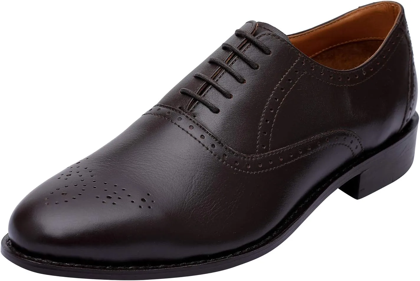 Handmade Brogue Oxford Goodyear Welted Genuine Leather Lace up Dress Shoes