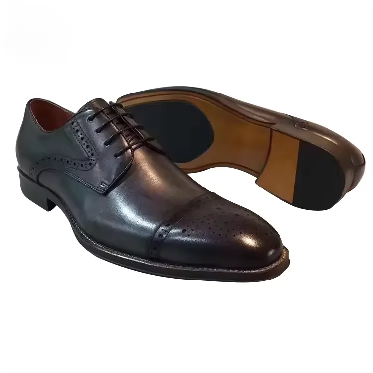 Handmade Full Grain Leather Brogue Dress Shoes