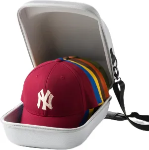 Hard Hat Travel Case – Storage for Baseball Caps with Carrying Handle and Adjustable Shoulder Strap, Hat Organizer Protects up to 6 Hats, for Travel and Home Storage (Grey)