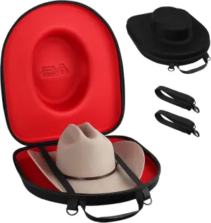 Hat Box for Travel-Crush Proof Hat Travel Case for Cowboy Hats Holder Storage Box Organizer Cap Carrier with Adjustable Carry Strap