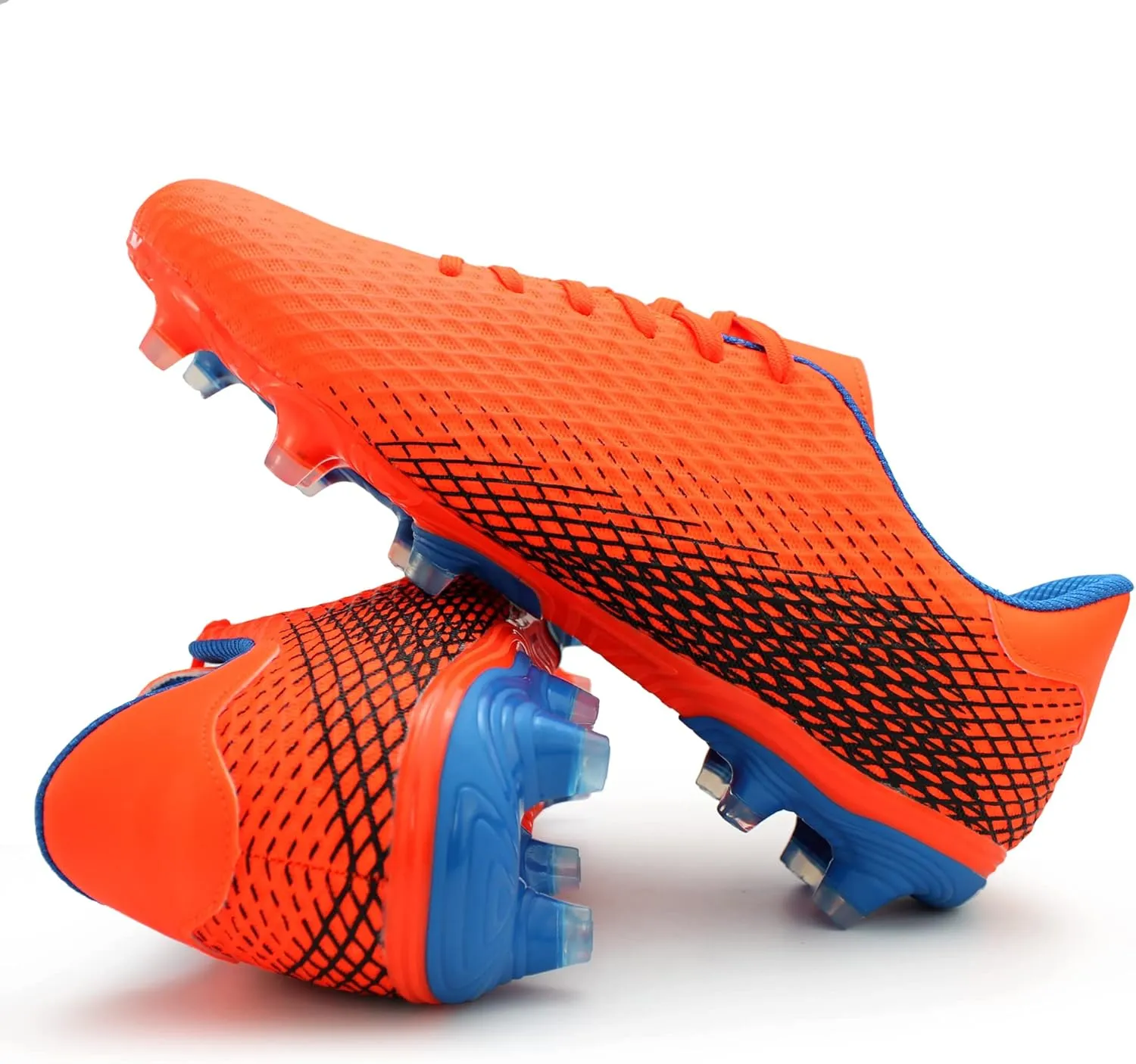Hawkwell Men's Athletic Soccer Shoes Big Kids Youth Outdoor Training Firm Ground Soccer Cleats