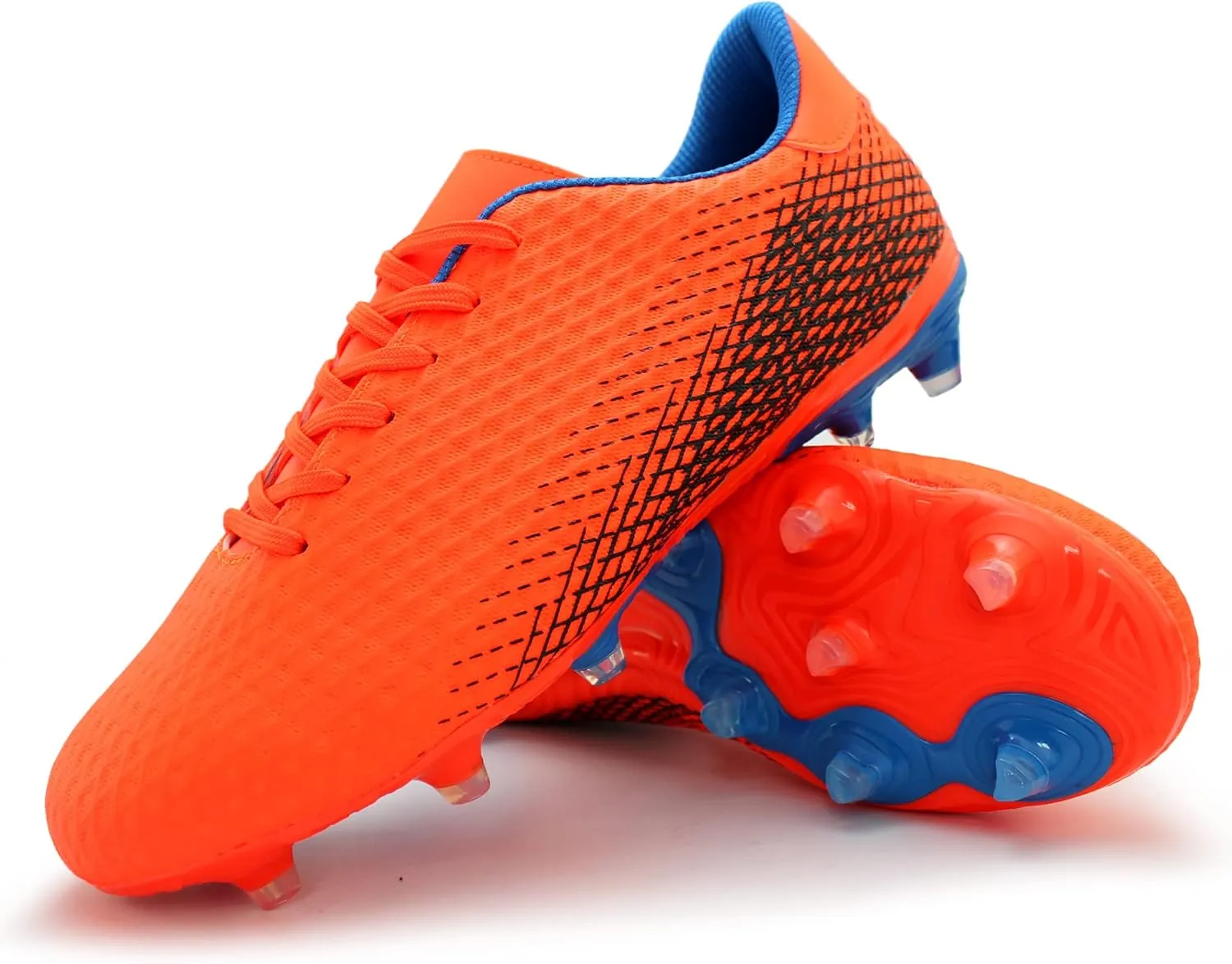 Hawkwell Men's Athletic Soccer Shoes Big Kids Youth Outdoor Training Firm Ground Soccer Cleats
