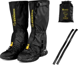 HIKEMAN Adjustable Snow Leg Gaiters - Waterproof Boot Gaiters,Lightweight Leg Guards for Hiking Walking Climbing Hunting Skiing