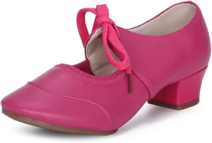 HIPPOSEUS Women's Latin Dance Practice Shoes Split Sole Ballroom Dance Training Shoes,Model 215