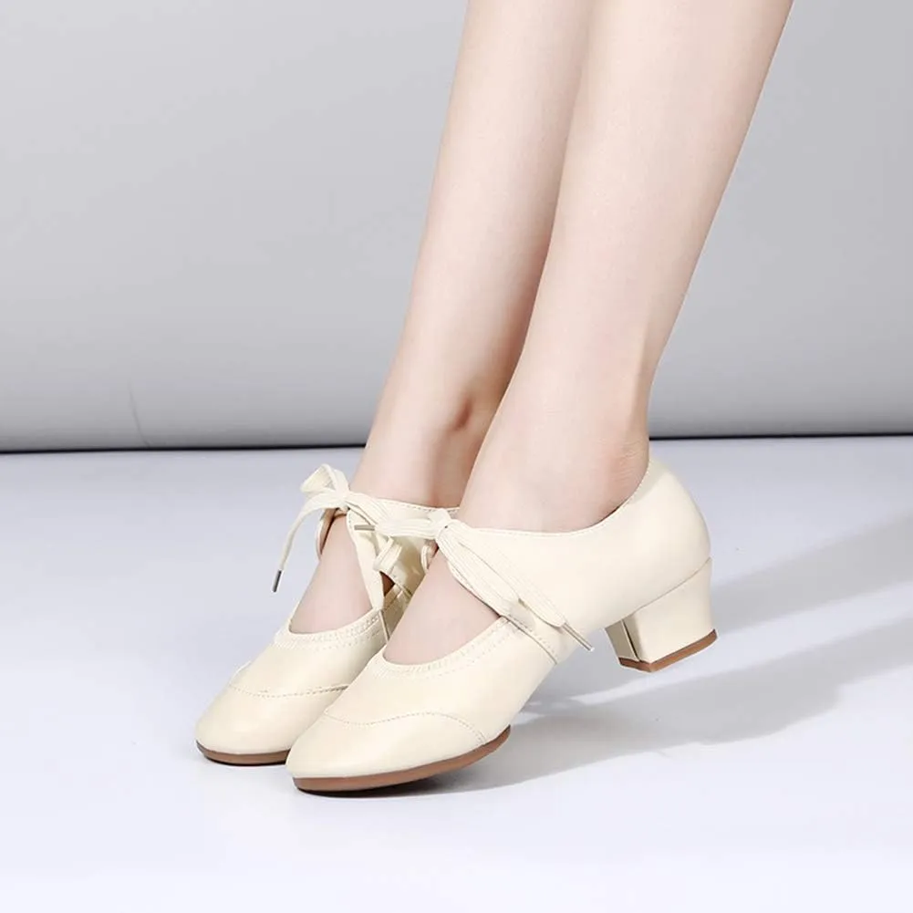 HIPPOSEUS Women's Latin Dance Practice Shoes Split Sole Ballroom Dance Training Shoes,Model 215