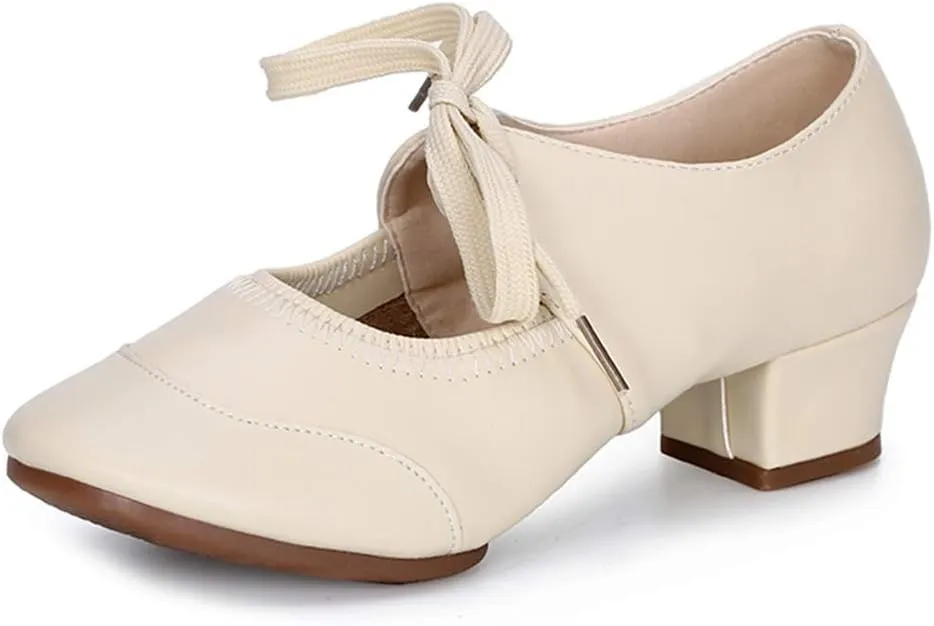 HIPPOSEUS Women's Latin Dance Practice Shoes Split Sole Ballroom Dance Training Shoes,Model 215