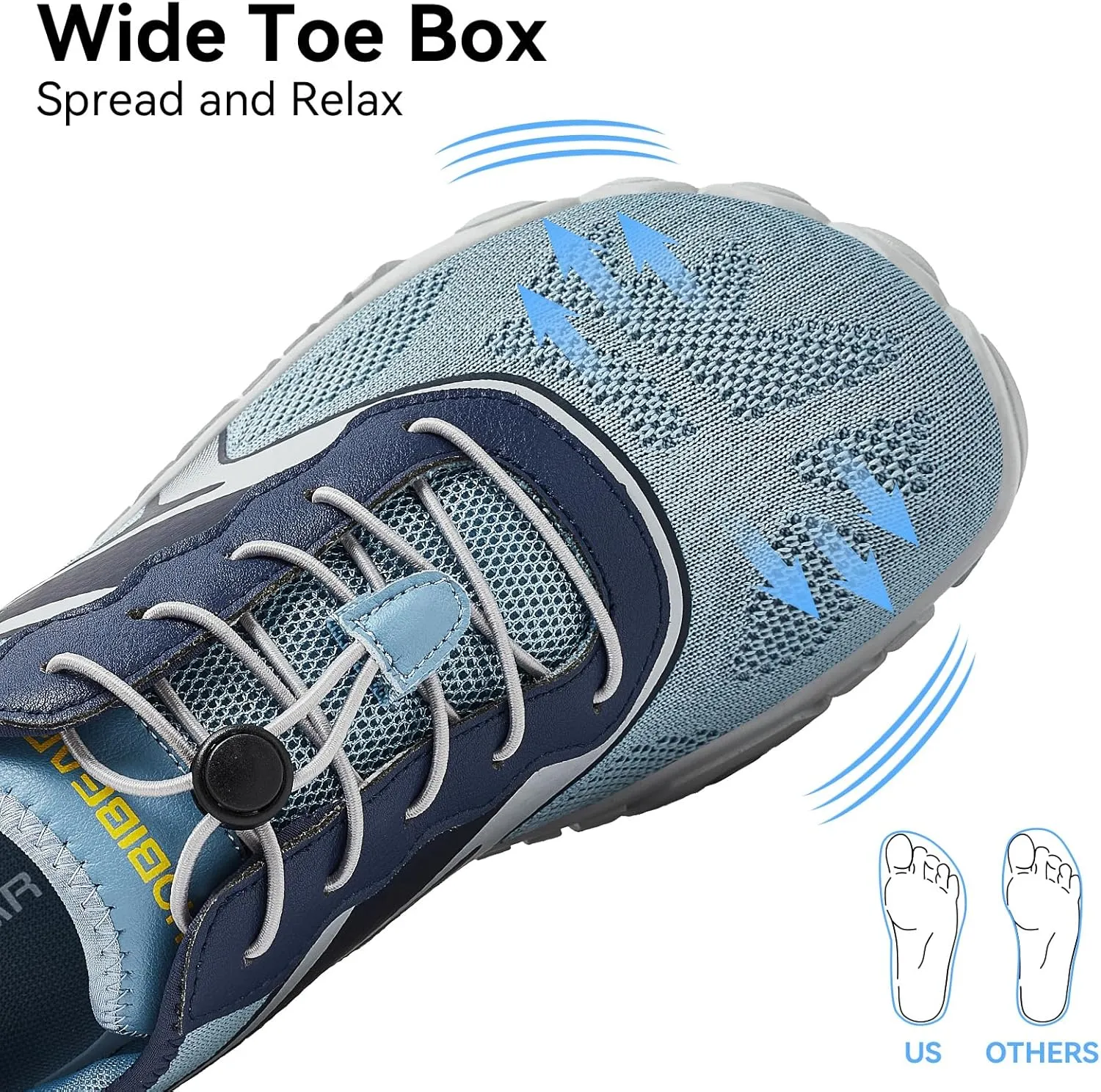 HOBIBEAR Barefoot Shoes for Women Men Wide Toe Box Zero Drop Cross-Training Minimalist Unisex