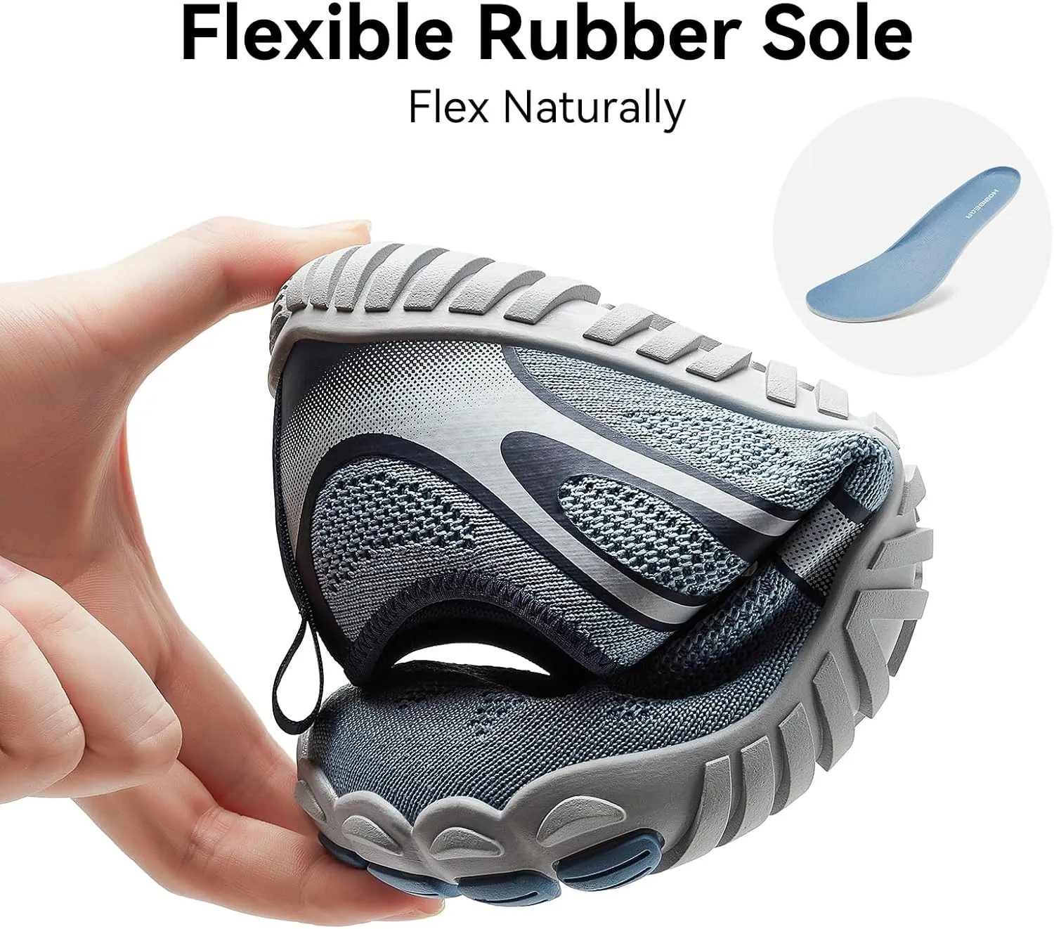 HOBIBEAR Barefoot Shoes for Women Men Wide Toe Box Zero Drop Cross-Training Minimalist Unisex