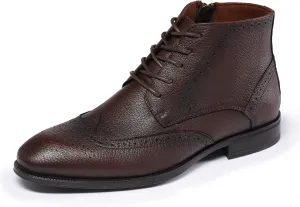 Holy dove Chelsea Boots Men – Genuine Leather,Chelsea Boots for Men with Side Zipper, Casual Slip-On Ankle Boots, Chukka & Oxford Style Dress Boots
