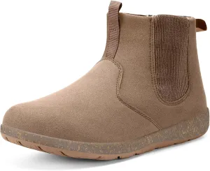 Hsyooes Womens Mens Chelsea Boots Minimalist Winter Snow Boots Wide Width Ankle Booties with Arch Support Slip-on Short Boot Shoes