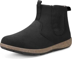 Hsyooes Womens Mens Chelsea Boots Minimalist Winter Snow Boots Wide Width Ankle Booties with Arch Support Slip-on Short Boot Shoes