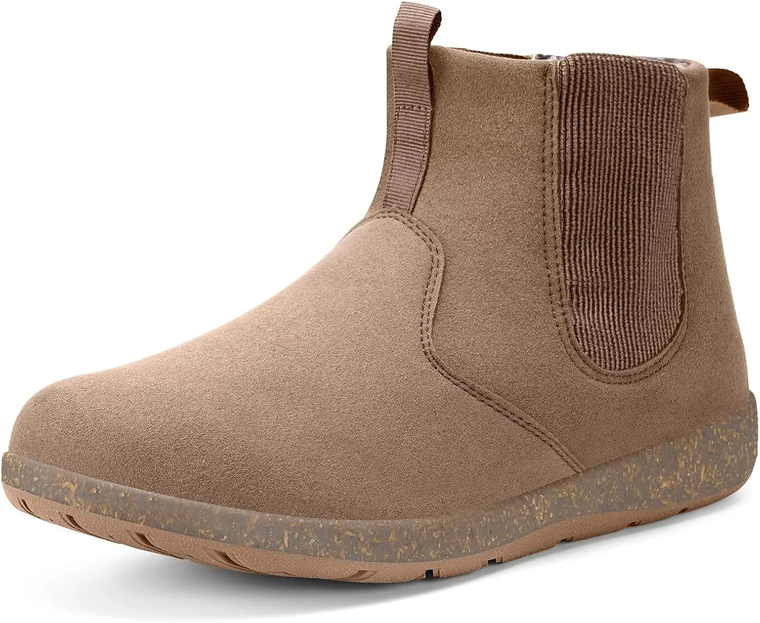 Hsyooes Womens Mens Chelsea Boots Minimalist Winter Snow Boots Wide Width Ankle Booties with Arch Support Slip-on Short Boot Shoes