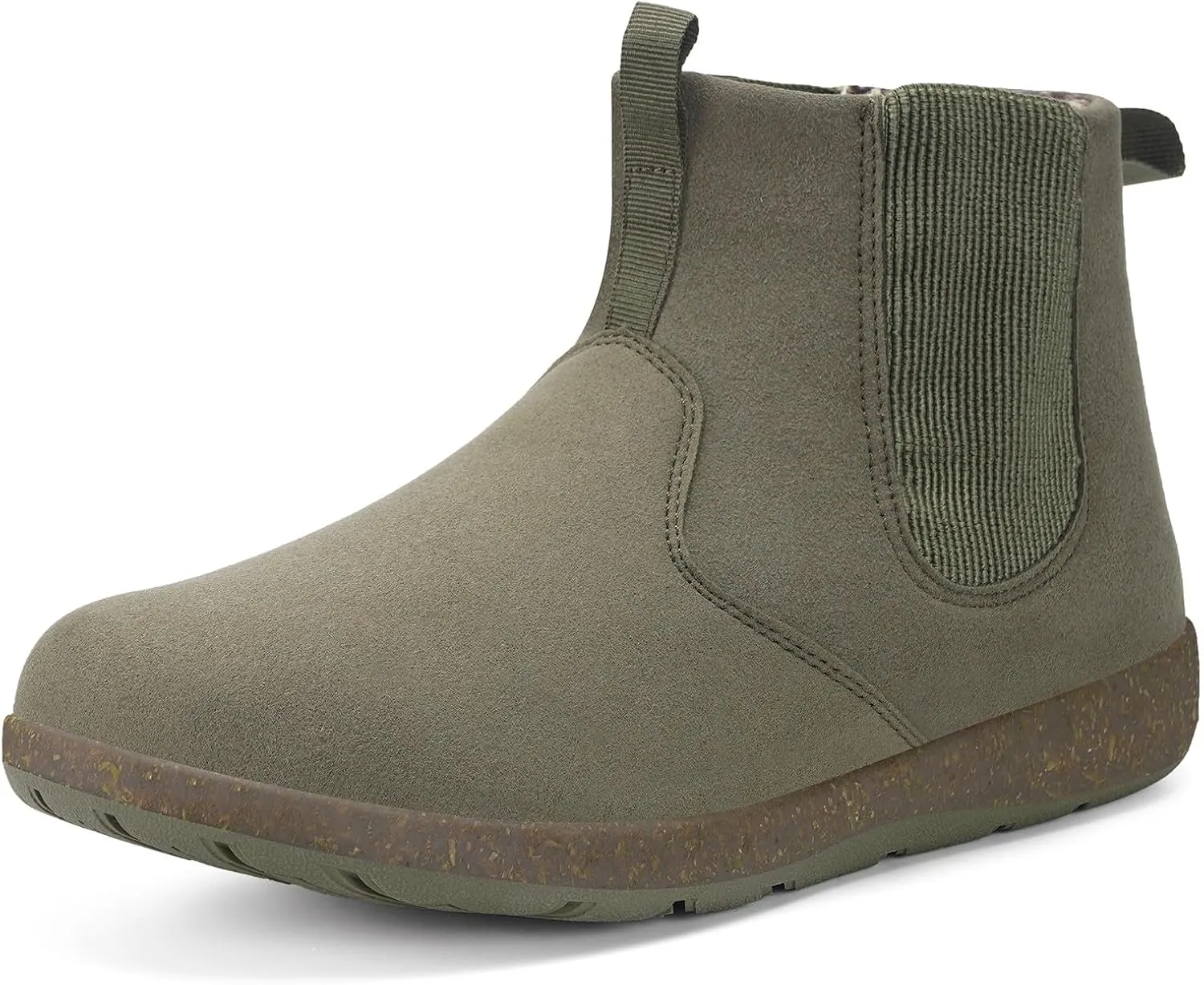 Hsyooes Womens Mens Chelsea Boots Minimalist Winter Snow Boots Wide Width Ankle Booties with Arch Support Slip-on Short Boot Shoes