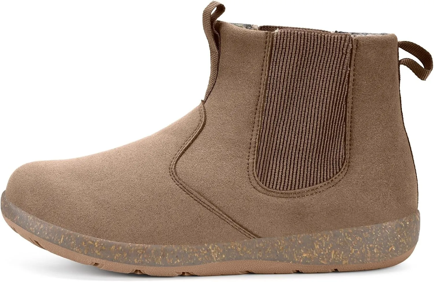 Hsyooes Womens Mens Chelsea Boots Minimalist Winter Snow Boots Wide Width Ankle Booties with Arch Support Slip-on Short Boot Shoes
