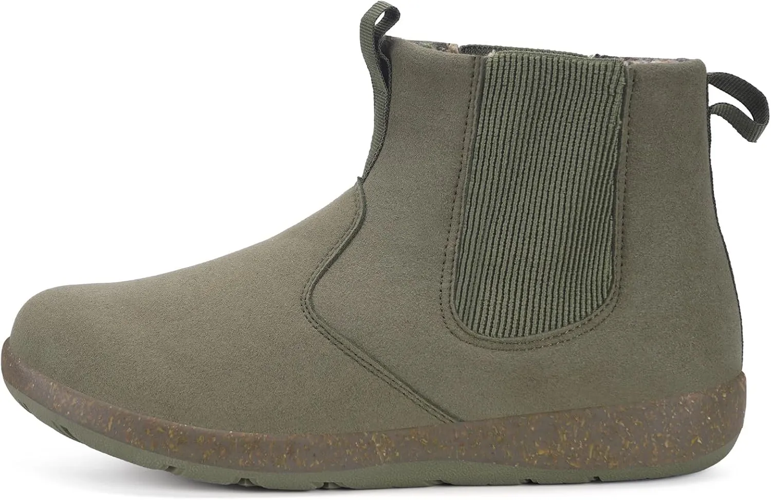 Hsyooes Womens Mens Chelsea Boots Minimalist Winter Snow Boots Wide Width Ankle Booties with Arch Support Slip-on Short Boot Shoes