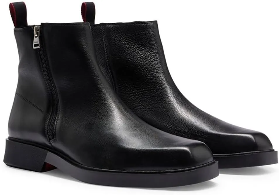 HUGO Men's Iker_cheb_ltgr Chelsea Boot