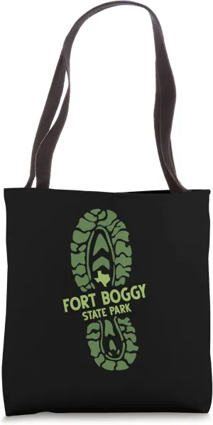 I Love Fort Boggy State Park Texas TX Hiking Boot Print Tote Bag