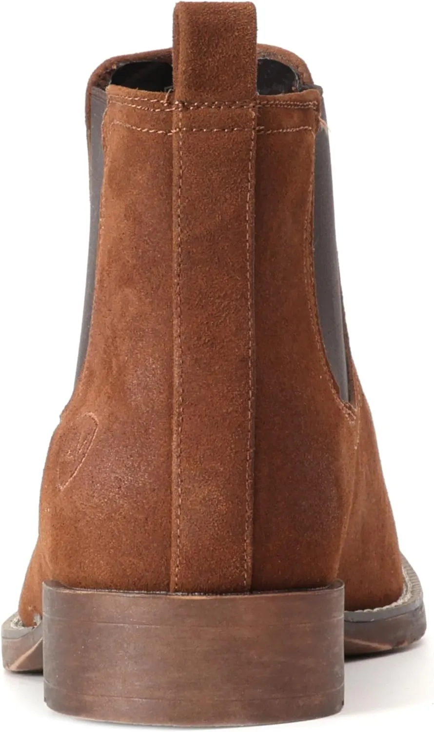 IUV Genuine Cowhide Suede Chelsea Boots For Men Western Boots Ankle Boot Casual Dress Slip On