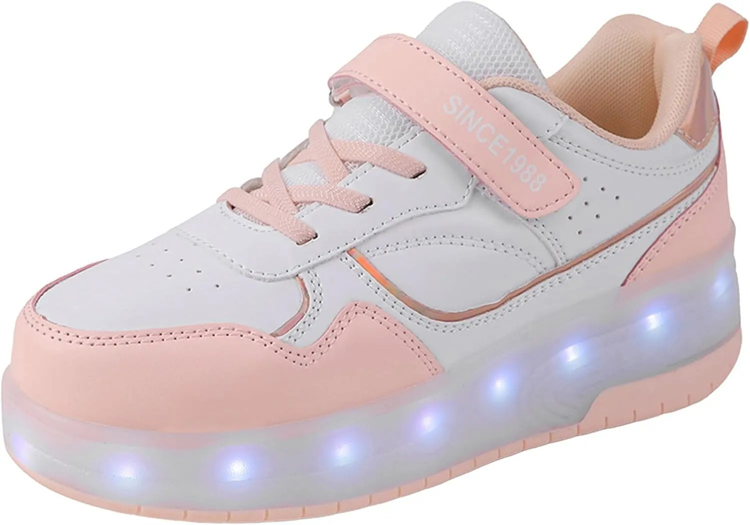 IWIHMIV Roller Shoes with Wheels for Boys Girls LED Light Up Rechargeable Sport Sneaker for Boys Skates Boys Sneakers for Girls